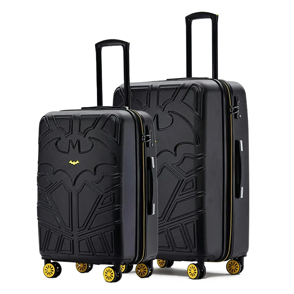2pc Batman 24"/28" Trolley Checked Luggage Travel Suitcase Case Medium/Large - Fashion