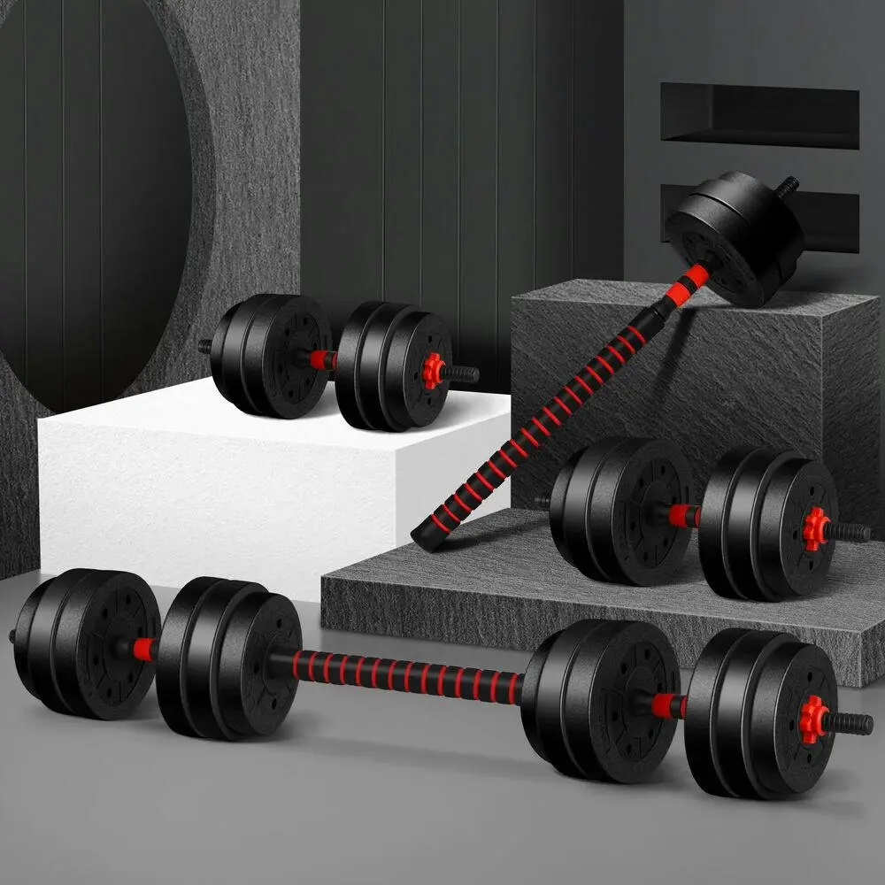 Black Lord 40kg Dumbbell Set 4in1 Adjustable Barbell - Sports & Outdoor