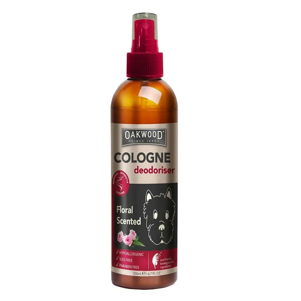 Oakwood 200ml Smell A Riffik Dog/Pet Odour Eliminator Cologne Deodoriser Floral - Pets