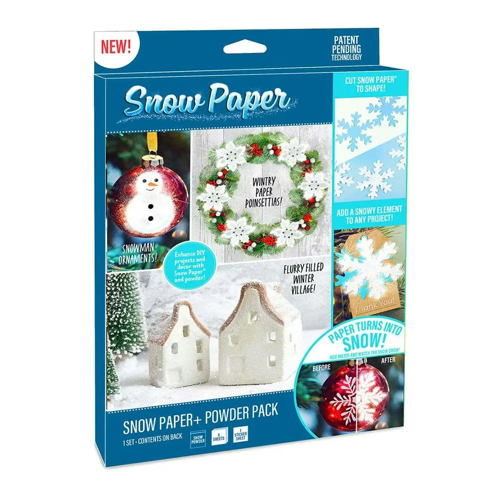 Be Amazing Toys Snow Paper & Powder Plus Pack Kids/Children Art Craft Kit 8y+ - Hobbies