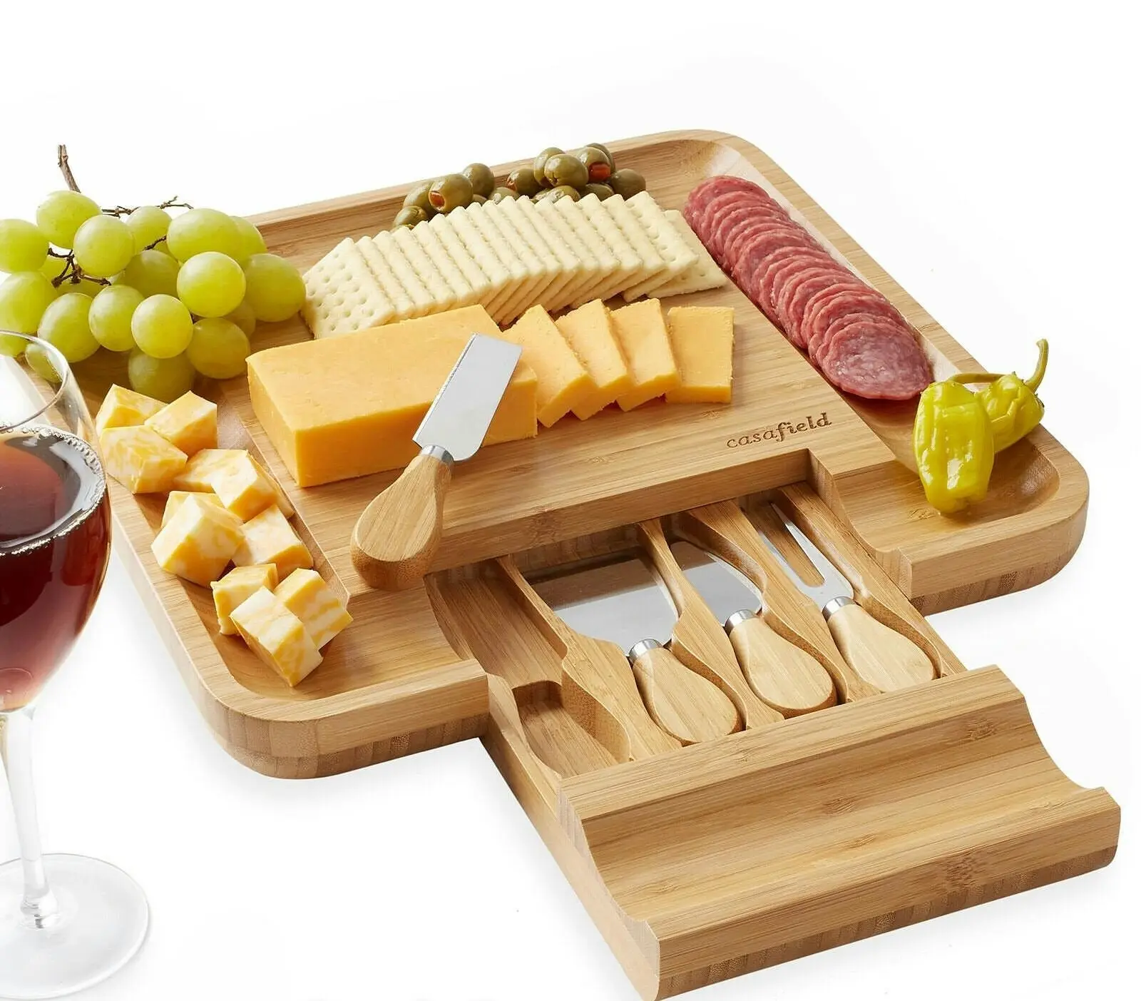 Bamboo Chopping Board & Knife Set - Home & Garden