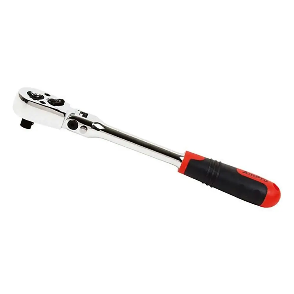 Ampro T29858 1/2" Drive Flex Head Ratchet/Socket Spanner Tool 289mm Chrome - Hardware