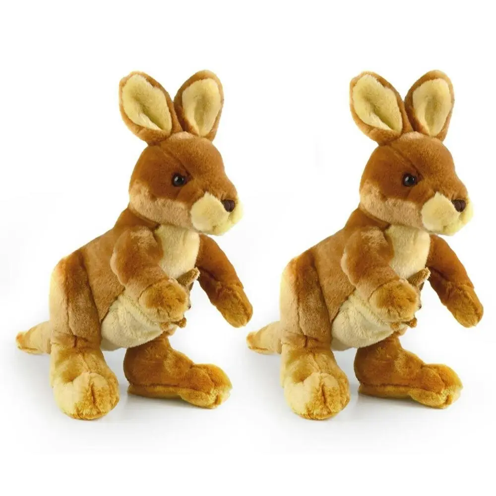 2PK Korimco 27cm Kids/Children Small Kangaroo Jack Plush Soft Animal Stuffed Toy - Toys & Games