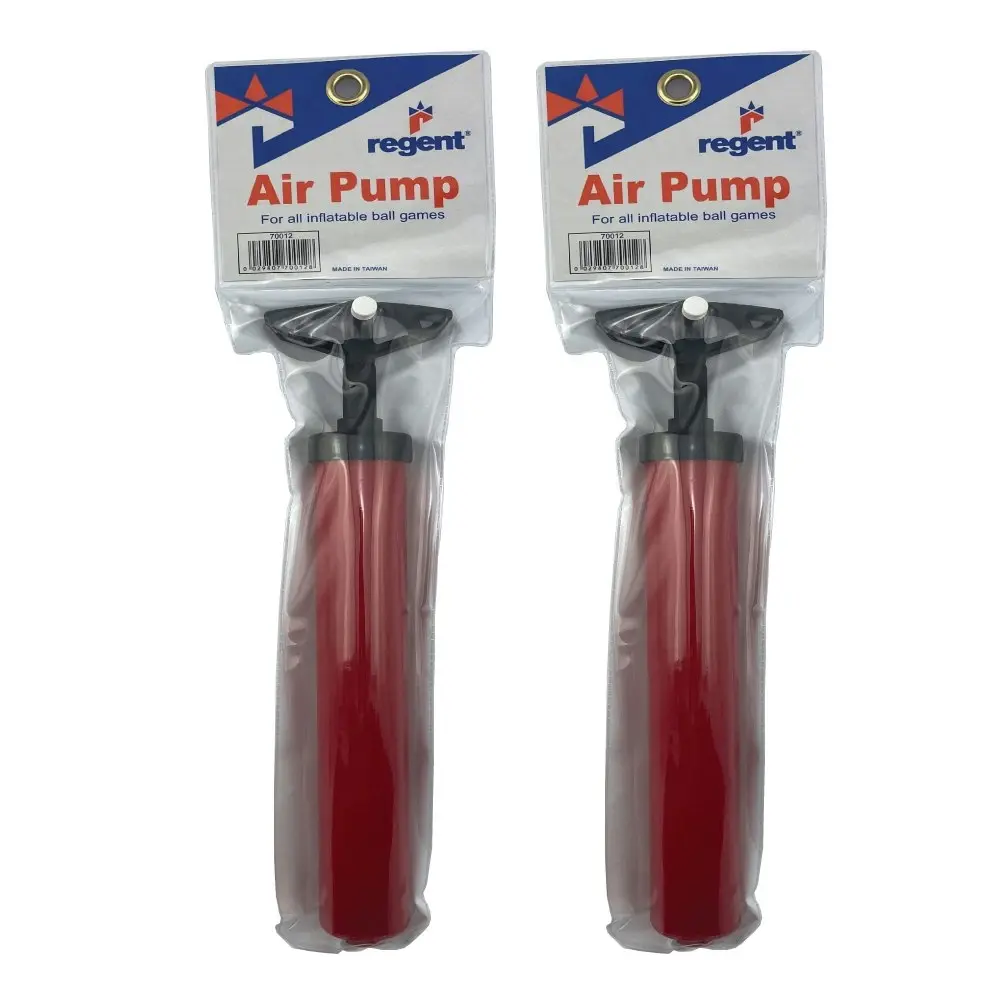 2x Regent 12'' Hand Air Pump Basketball/Football Sports Ball Inflator w/ Needle - Sports & Outdoor