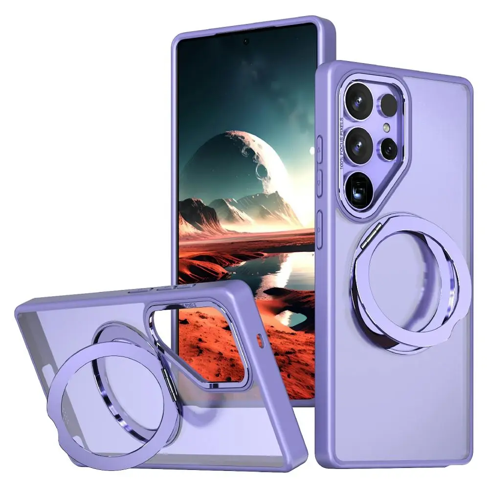 Soka Ring Stand Case (Suits Galaxy S25 Ultra) - Purple