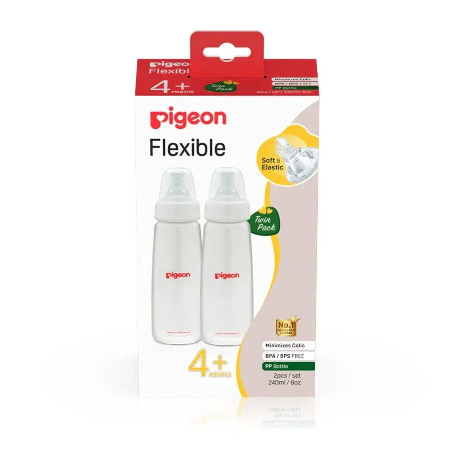 PIGEON Flexible Bottle Pp 240ml 2pk - Baby
