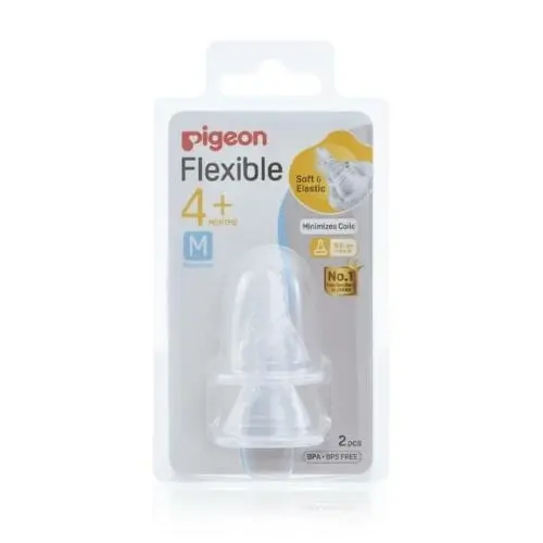 PIGEON Flexible Teat Peristaltic M 2pk - Baby