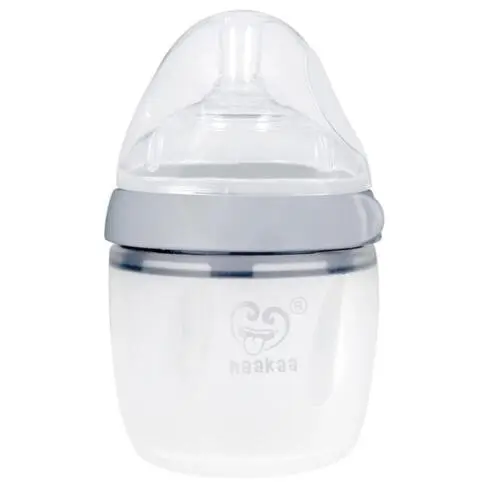 Haakaa Silicone Baby Bottle (grey) - 160ml