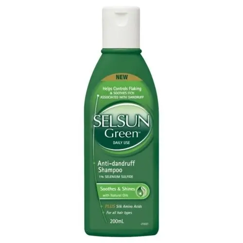 SELSUN Green Anti-dandruff Shampoo Soothes & Shines 200ml
