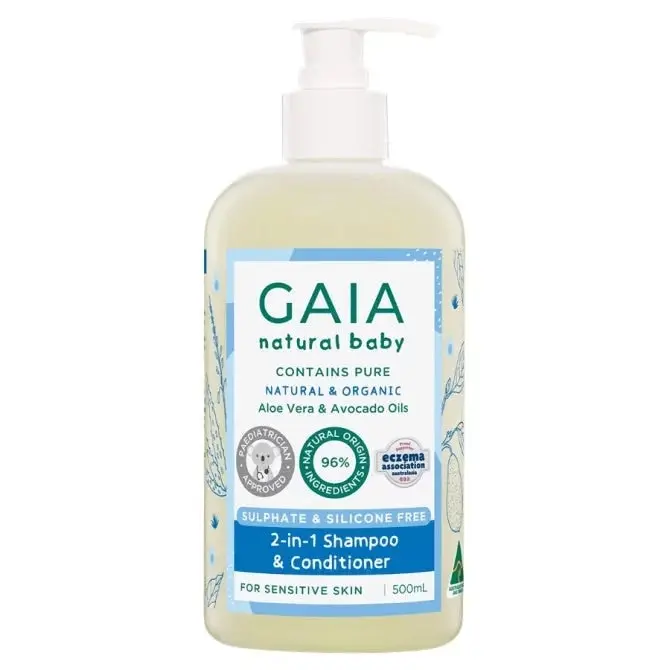 Gaia Natural Baby 2 In 1 Shampoo & Conditioner 500ml