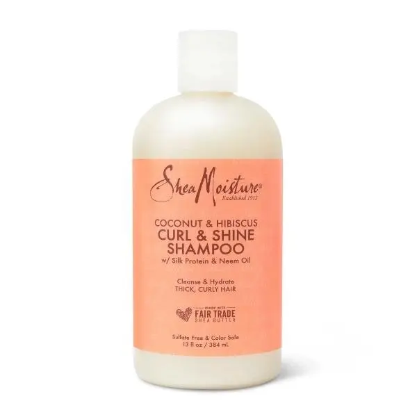 Shea Moisture Coconut & Hibiscus Curl & Shine Hair Shampoo 384ml - Beauty