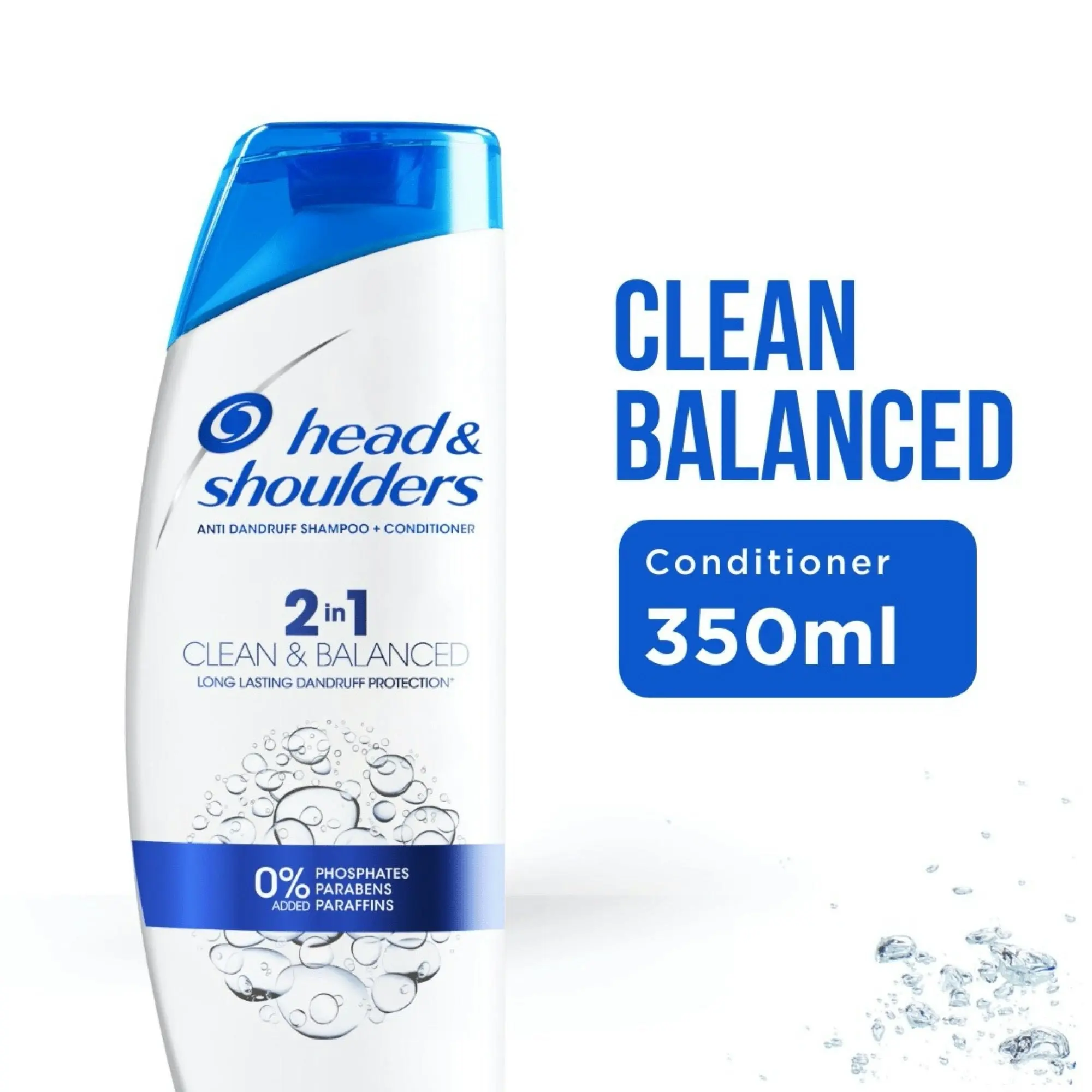 Head & Shoulders Clean & Balanced 2in1 Shampoo & Conditioner 350ml - Beauty