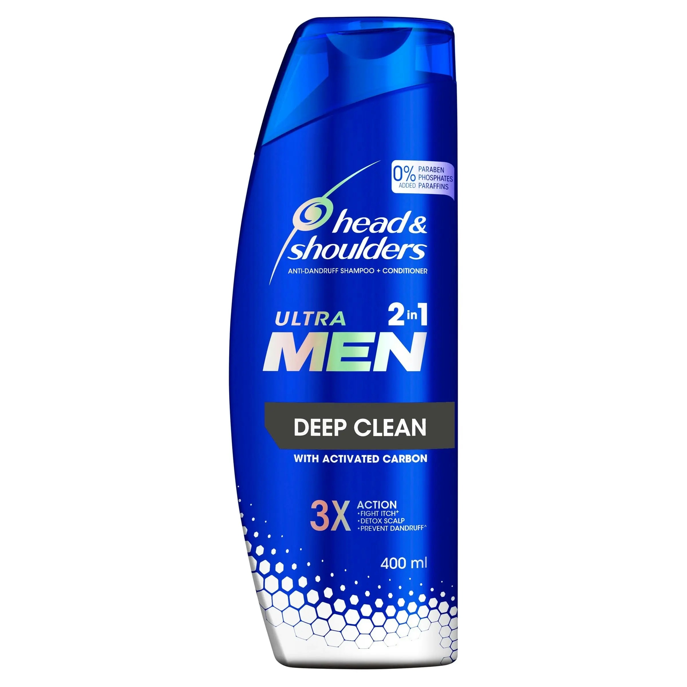 Head & Shoulders Ultra Men 2 In 1 Deep Clean Anti Dandruff Shampoo + Conditioner 400ml - Beauty
