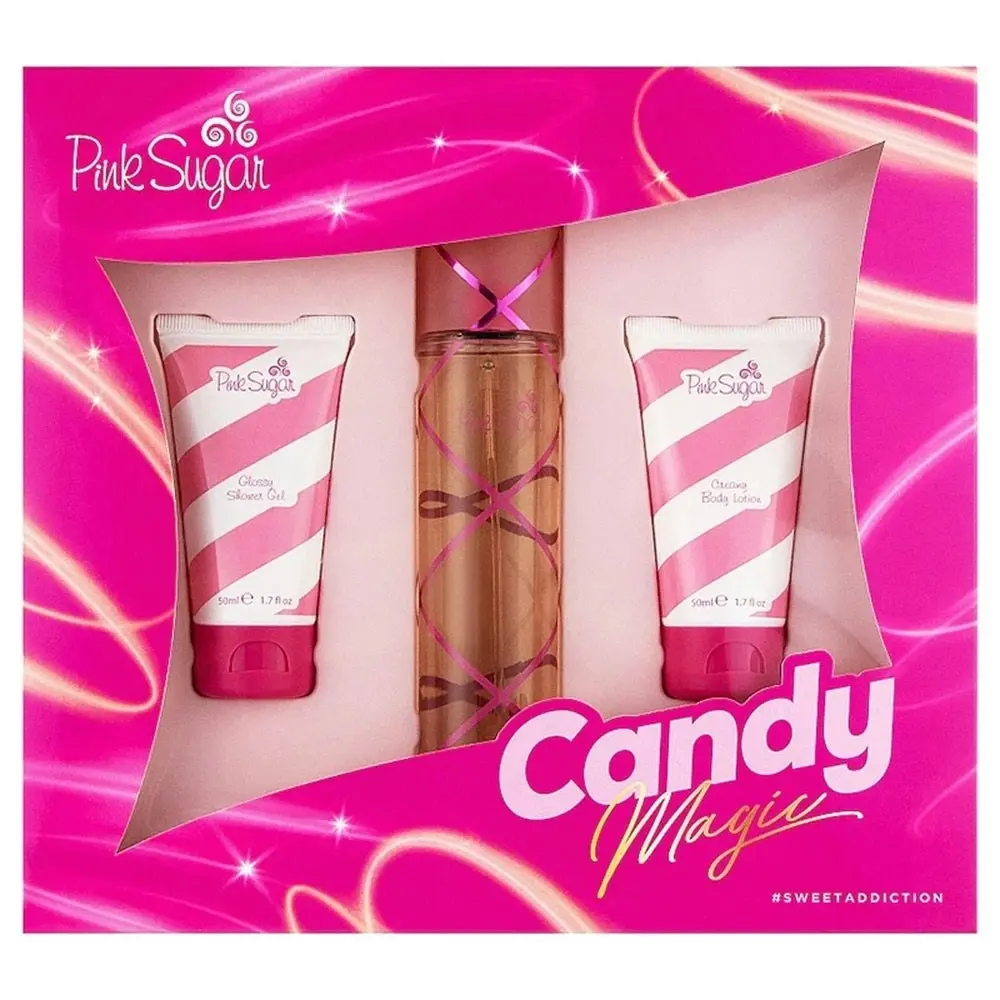 Aquolina Pink Sugar Candy 3pc Gift Set Edt - Beauty
