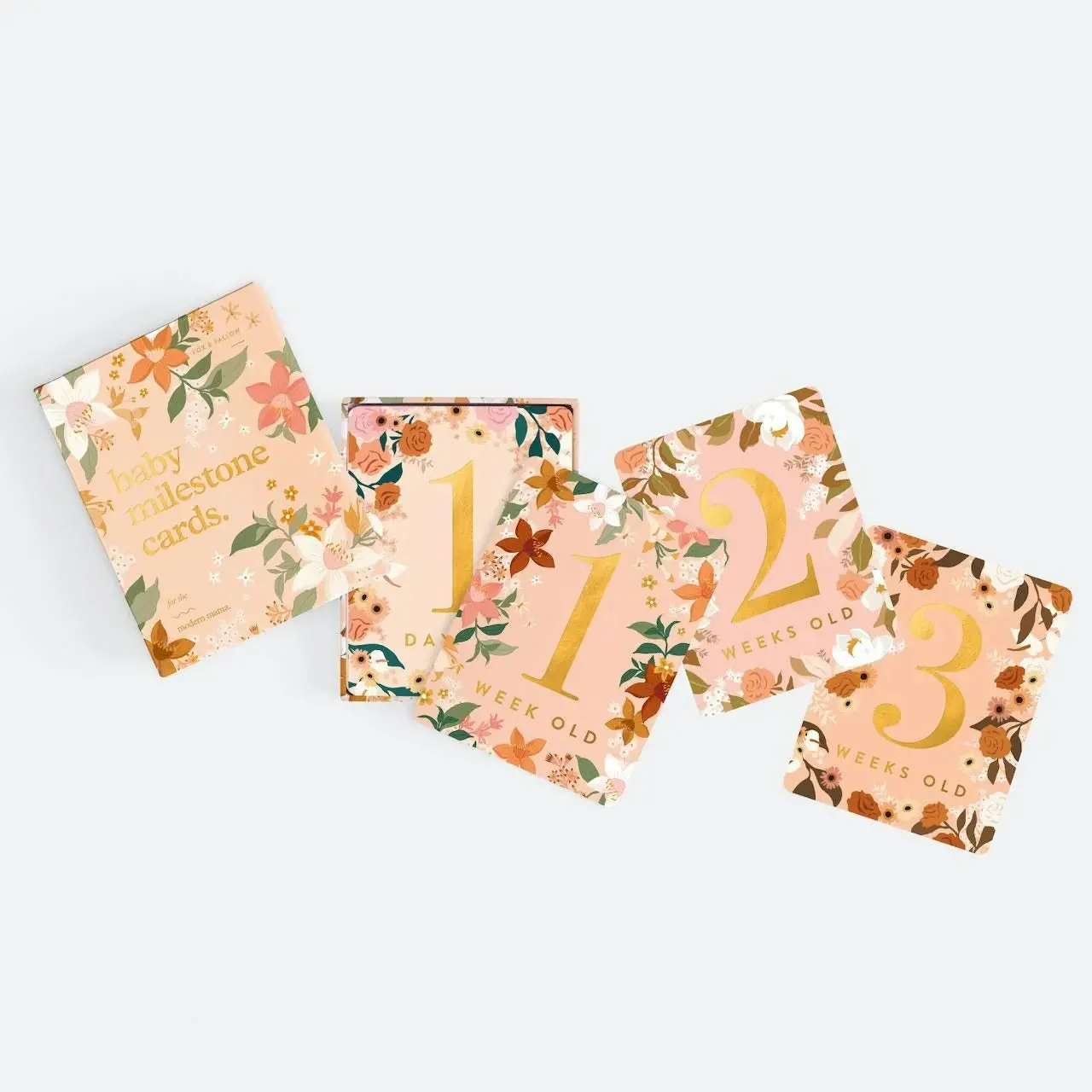 Fox & Fallow Fox&fallow Floral Baby Milestone Cards