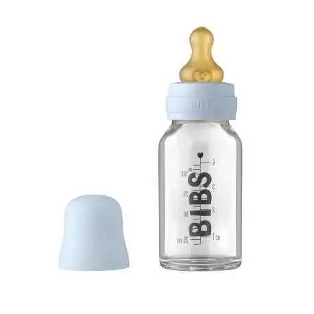 Bibs Glass Bottle Baby Blue 110ml