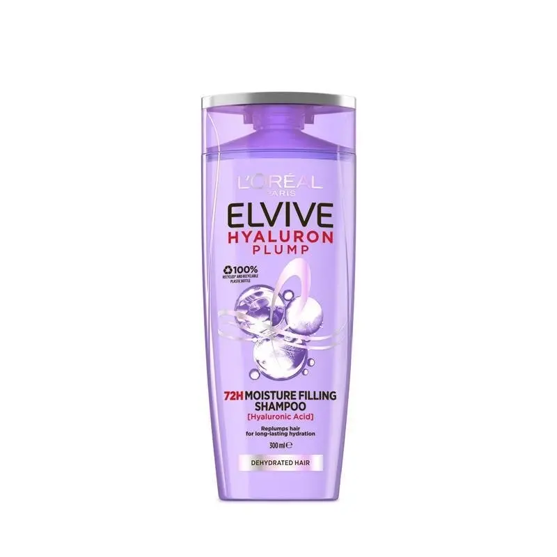 L'oreal Paris Elvive Hyaluron Plump 72h Moisture Filling Shampoo 300ml - Beauty
