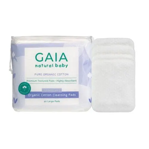 Gaia Skin Naturals Gaia Natural Baby Organic Cotton Cleansing Pads 40 Pack