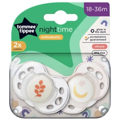 Tommee Tippee Close To Nature Night Time Soother 18-36 Months 2 Pack