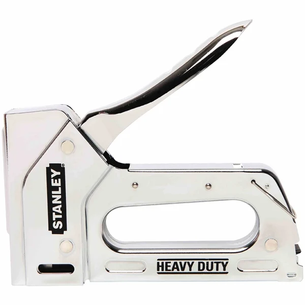 TR110 Staple Gun, 84 Magazine, 27/64 in W Crown, 1/4 to 9/16 in L Leg, Steel Staple, Silver - STANLEY