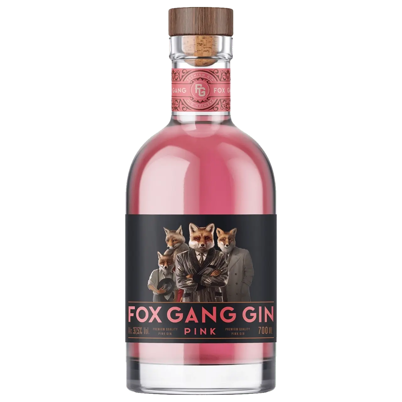 Fox Gang Pink Crafted Gin 700ml - Alcohol