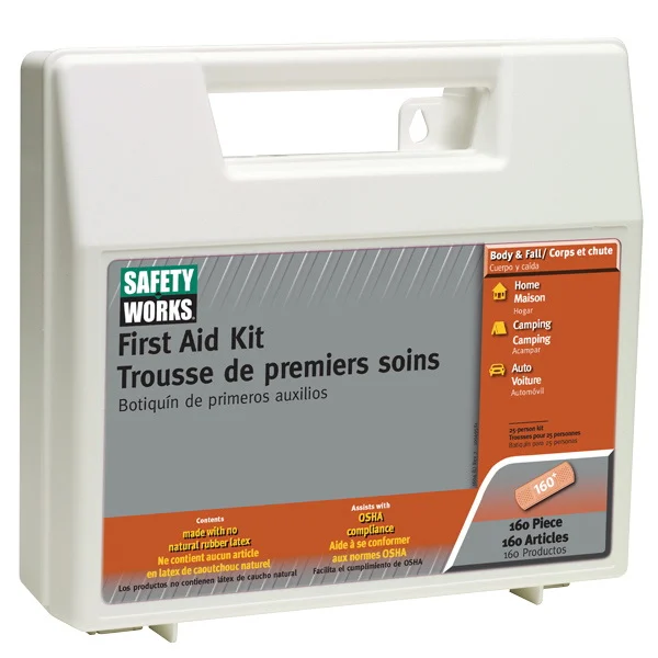 10049585 First Aid Kit, 160-Piece, Plastic