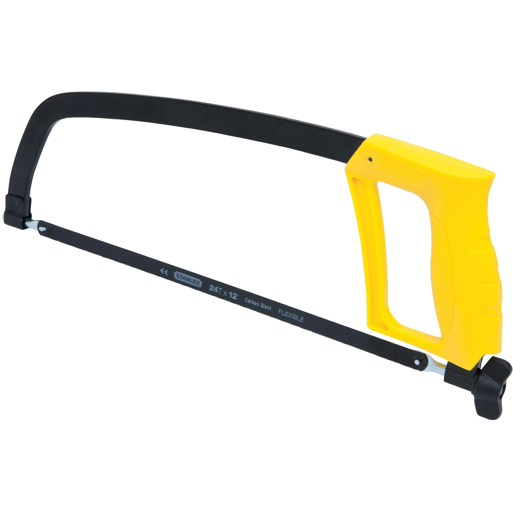 STHT20138 Hacksaw, 12 in L Blade, 24 TPI, Carbon Steel Blade, 4-3/8 in D Throat, Metal Frame, Ergonomic Handle