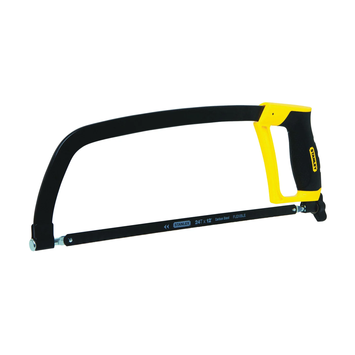 STHT20139L Hacksaw, 12 in L Blade, 24 TPI, Steel Blade, 4-3/8 in D Throat, Metal Frame, Ergonomic Handle