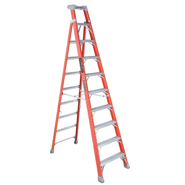FXS1510 Cross Step Ladder, 10 ft H, Type IA Duty Rating, Fiberglass, 300 lb - Louisville