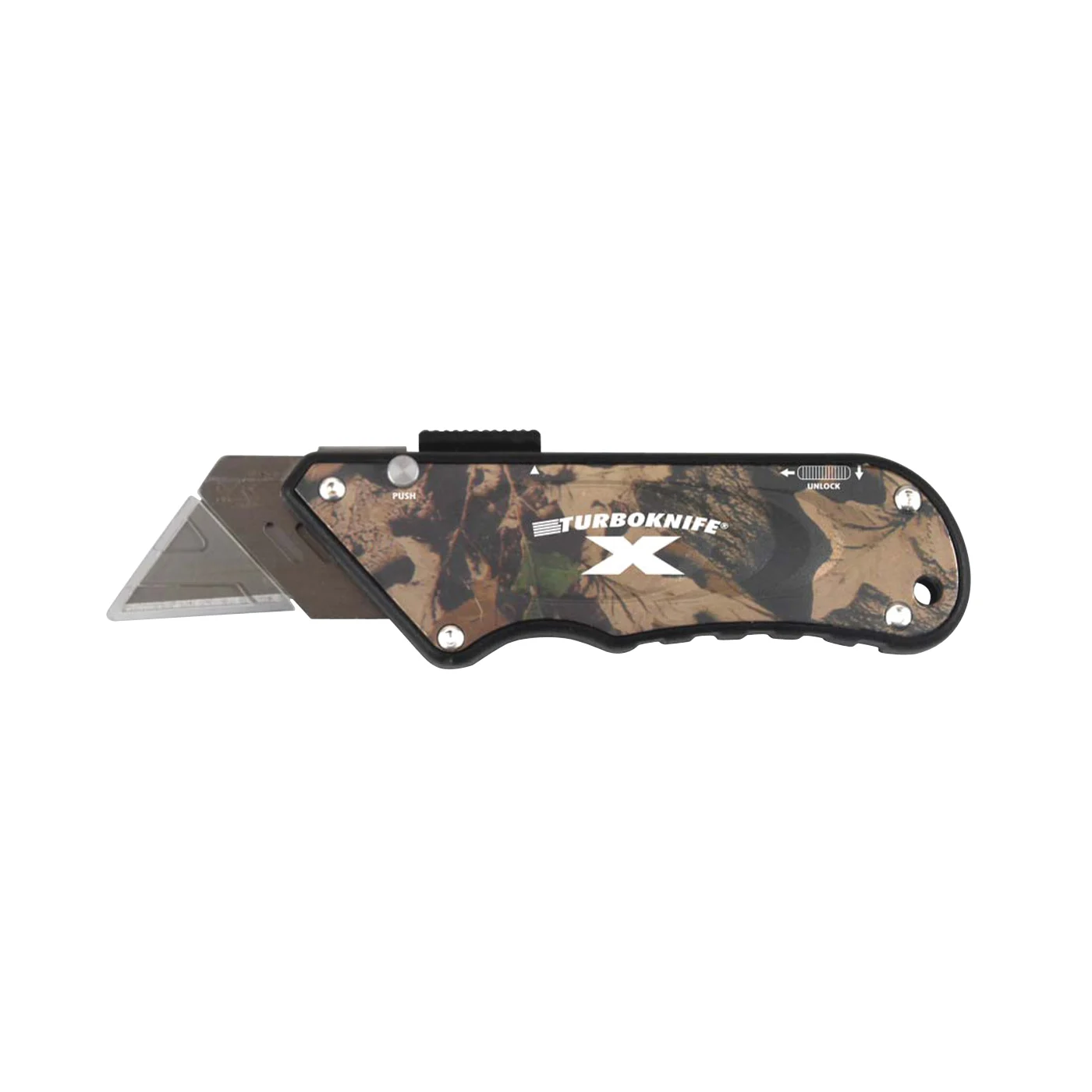 33-130 Utility Knife, 1.18 in L Blade, 4.06 in W Blade, Ergonomic Handle, Camouflage Handle