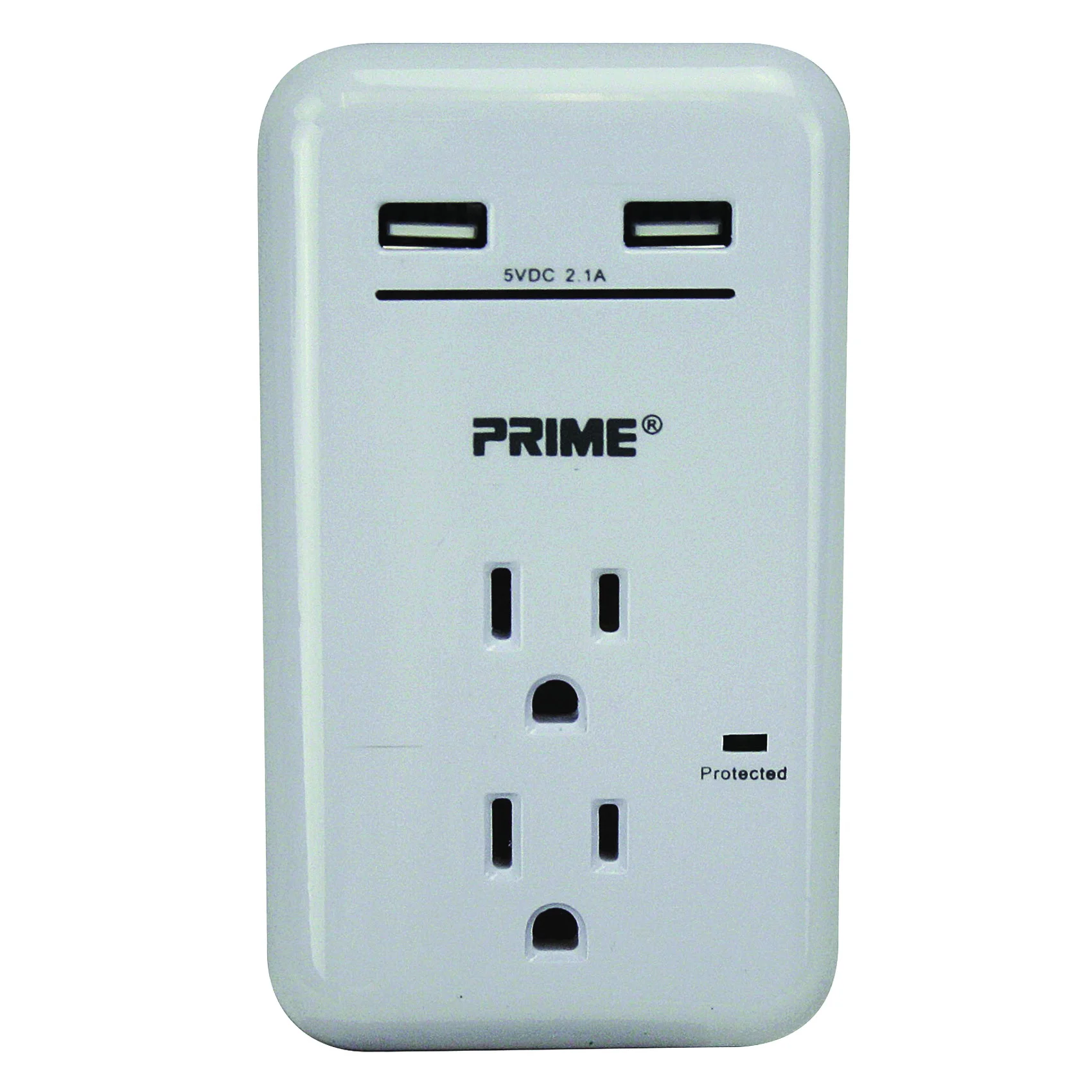 ORUSB342S USB Charger, 2-Pole, 125 V, 15 A, 2-Outlet, 450 J Energy