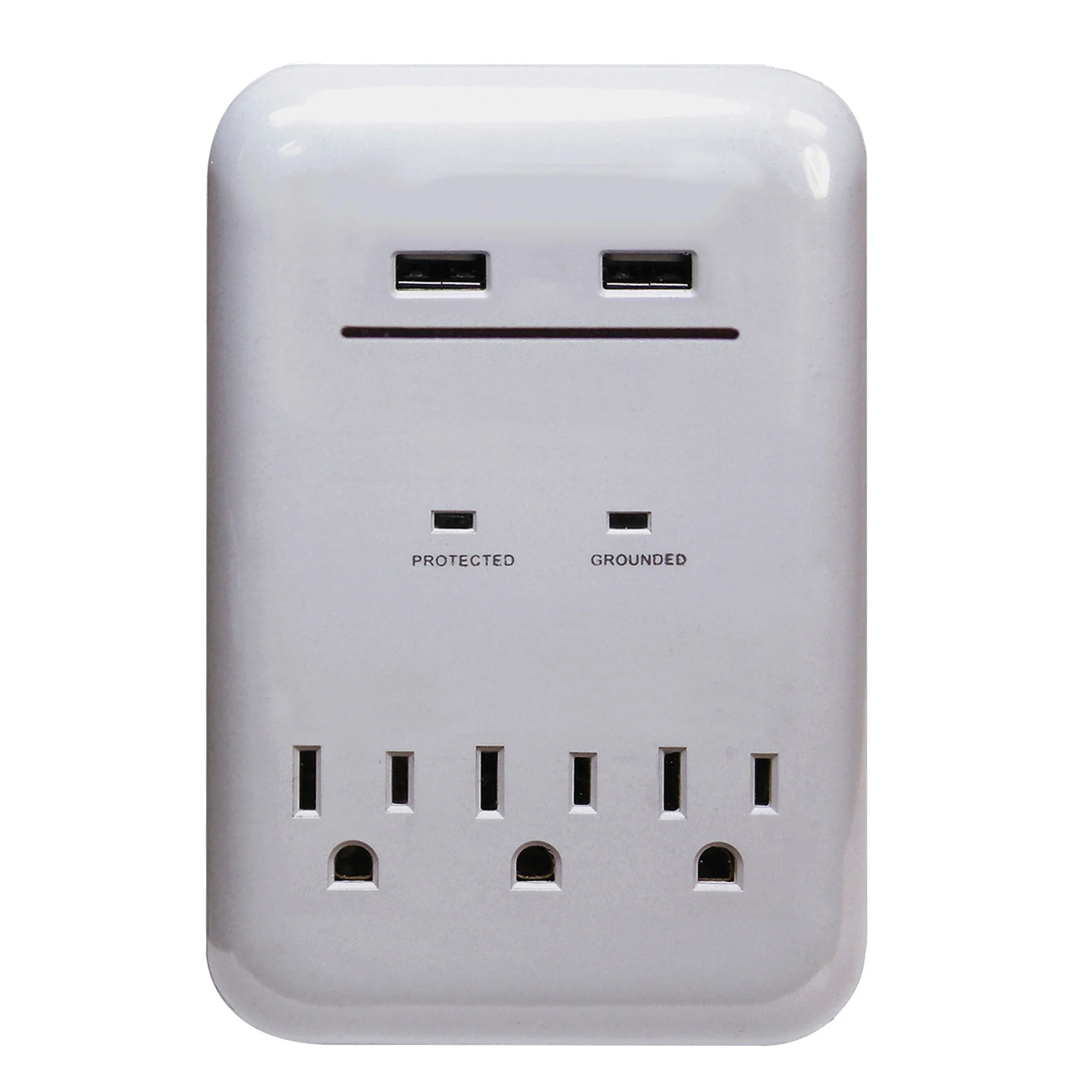 ORUSB343S USB Charger, 125 V, 15 A, 3-Outlet, 950 J Energy, White