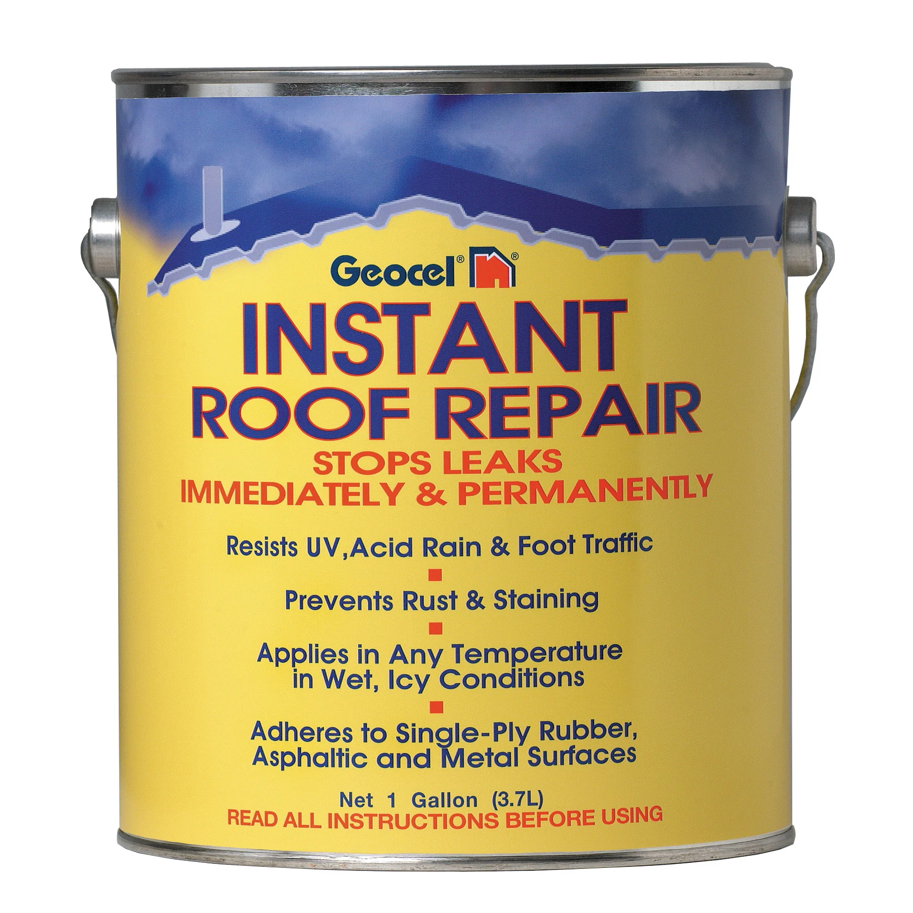 25200 Brushable Coating, Clear, 1 qt Can, Liquid - Geocel
