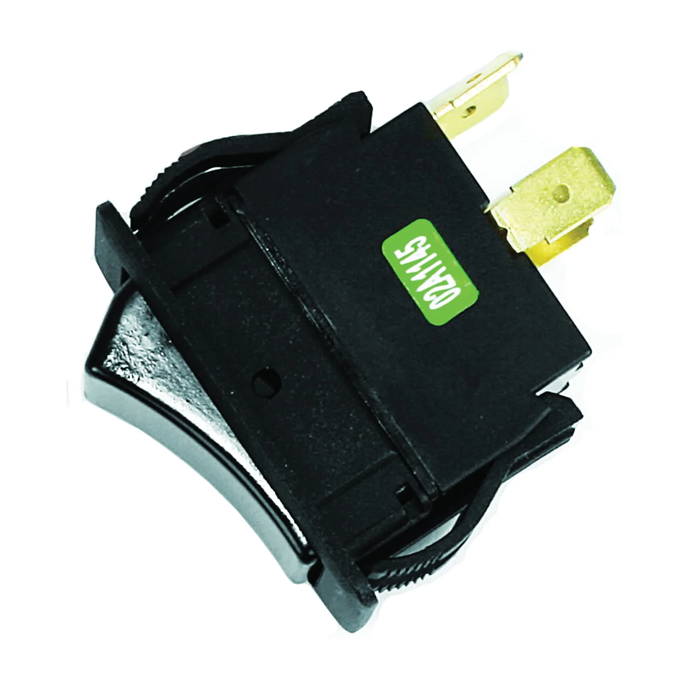 61124 Rocker Switch, 15/20 A, 125/250 V, DPST, Tab Terminal, Black - Jandorf