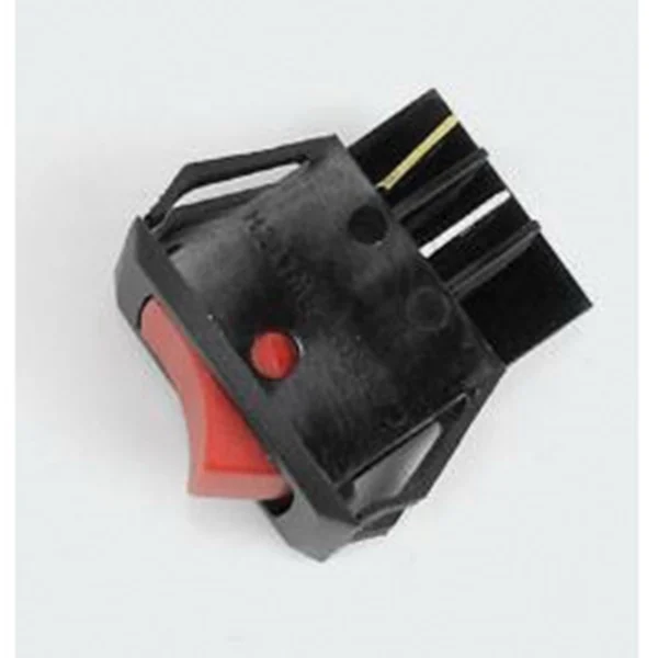 61125 Rocker Switch, 15/20 A, 125/250 V, DPST, Tab Terminal, Black/Red - Jandorf