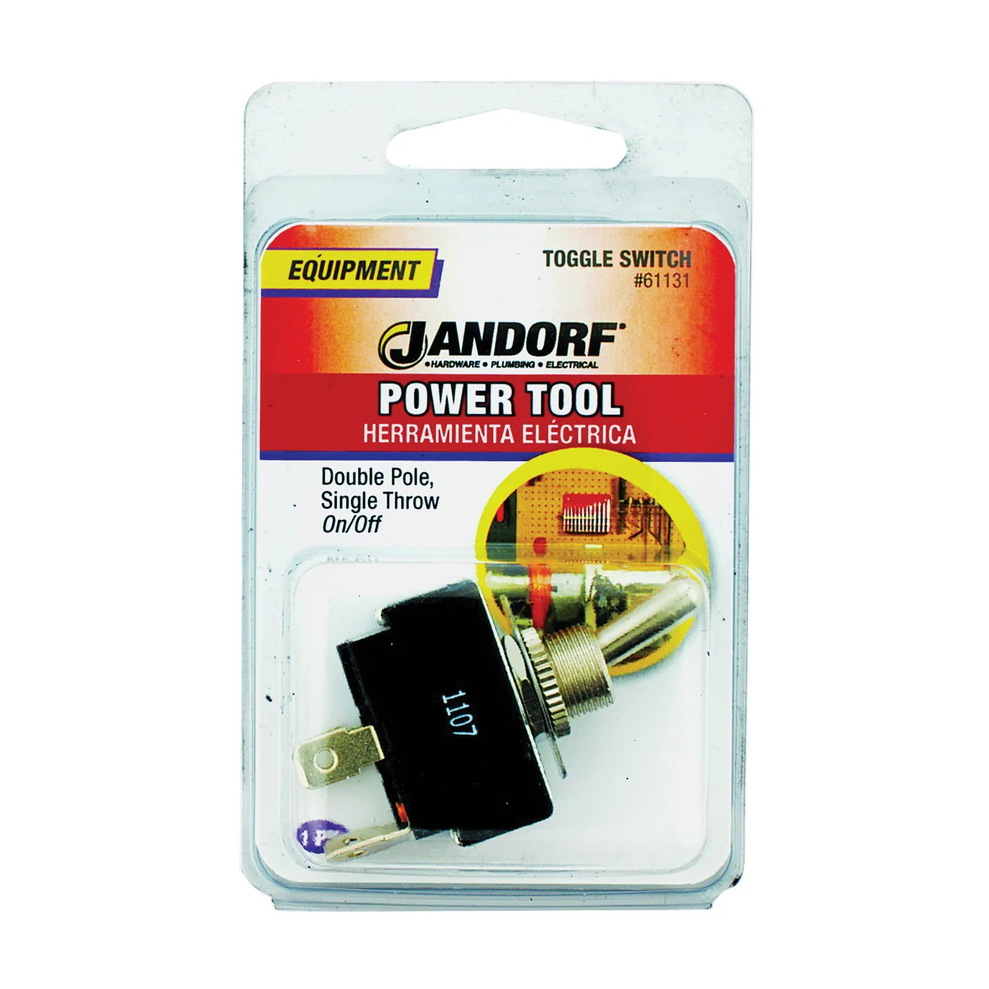 61131 Switch, 2-Way, 15/20 A, 125/277 V, DPST, Tab Terminal, Brass