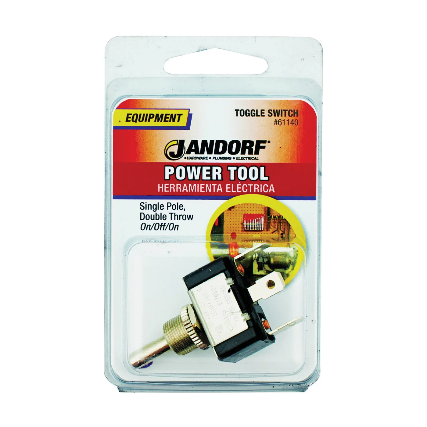 61140 Switch, 15/20 A, 125/277 V, SPDT, Tab Terminal, Brass - Jandorf
