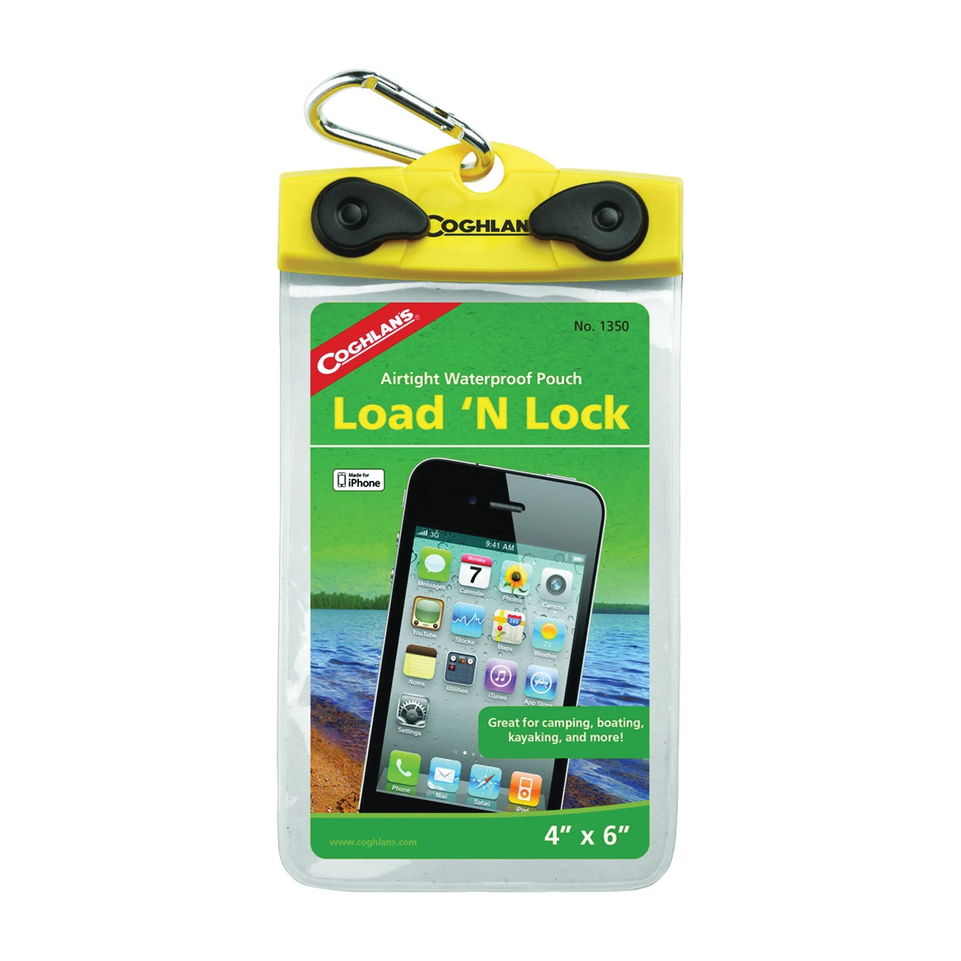 Load'N Lock 1350 Cell Phone Pouch, Plastic, Yellow - Coghlan's