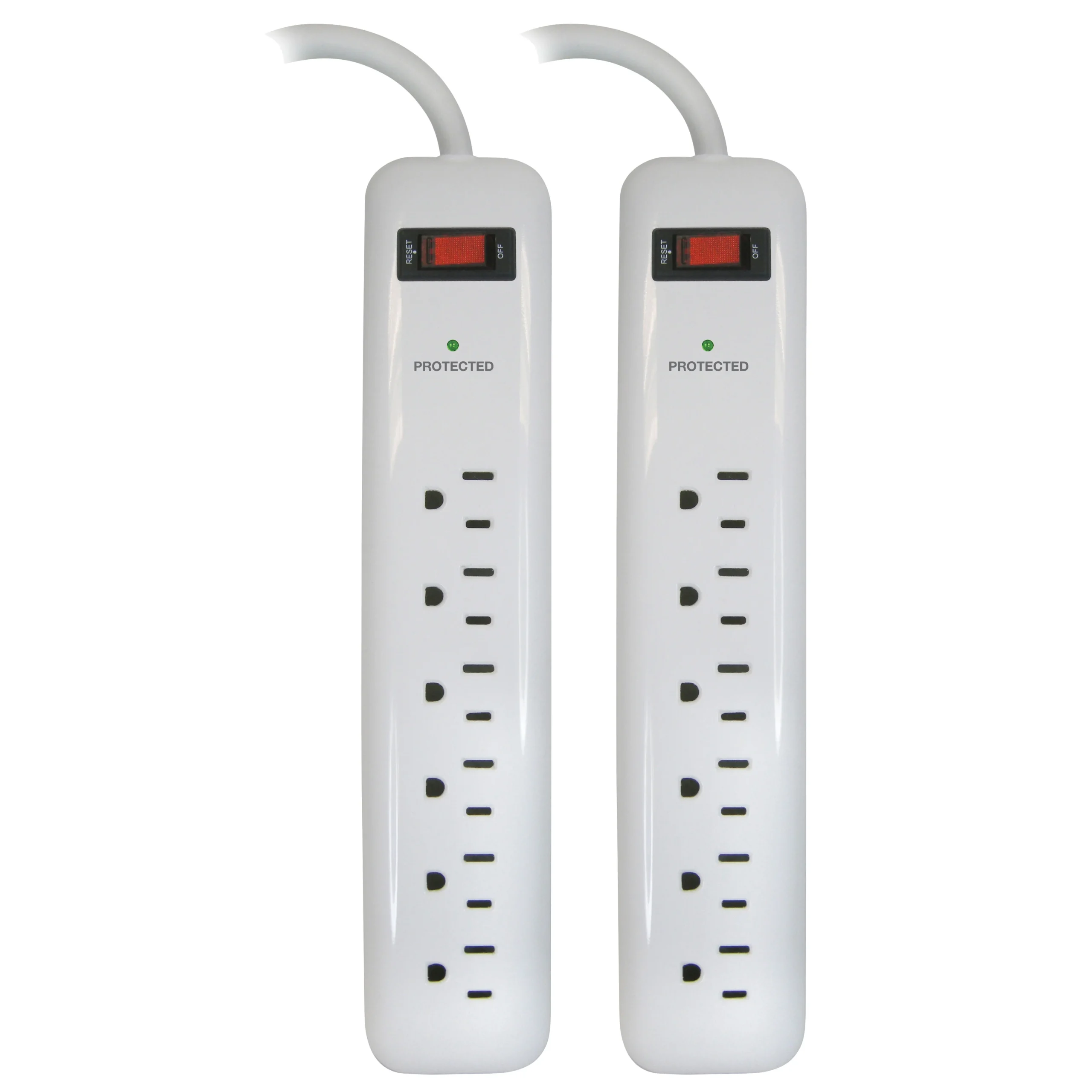 OR2013X2 Surge Protector, 125 V, 15 A, 6-Outlet, 400 Joules Energy, White