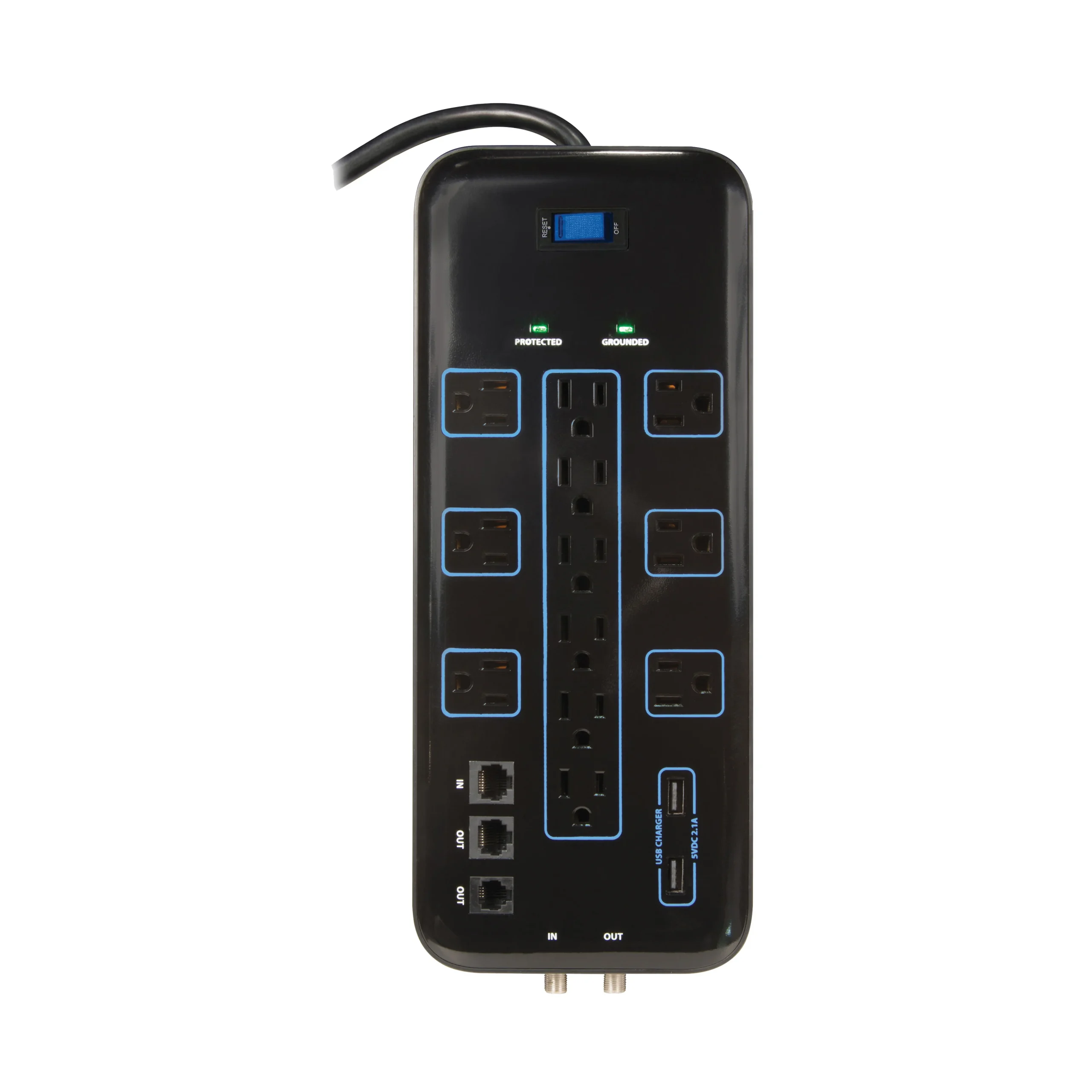 OR504142 Surge Protector, 125 V, 15 A, 12-Outlet, 4200 Joules Energy, Black