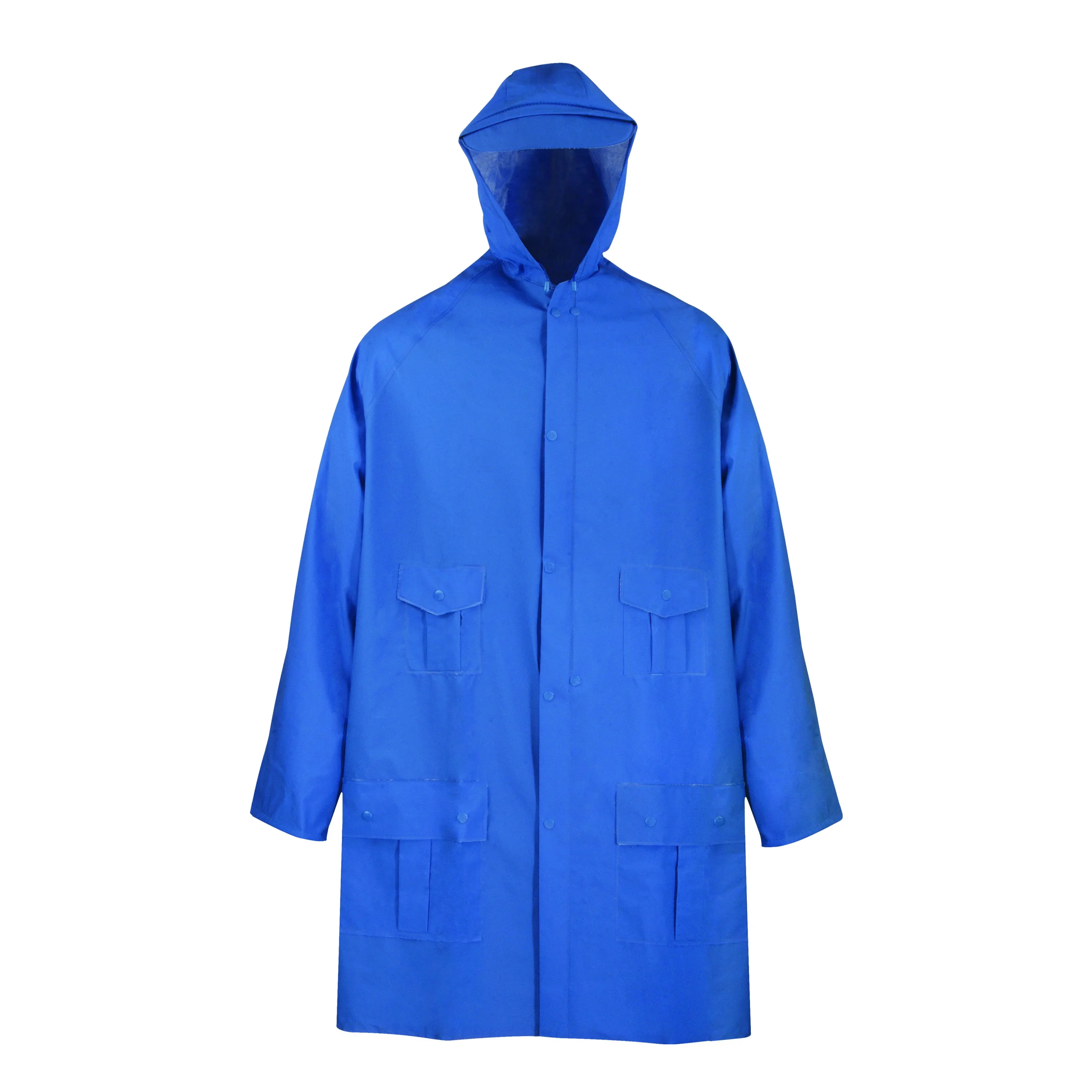 8156GRBXL Rain Parka, XL, PVC, Blue, Hooded, Zipper - Diamondback