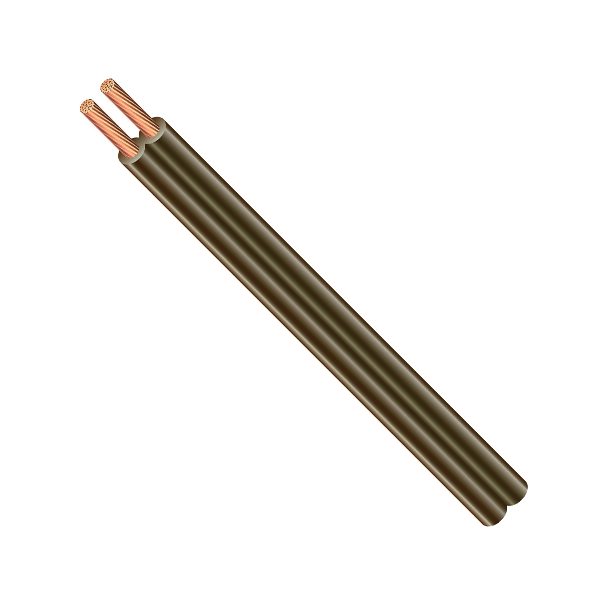600006607 Lamp Cord, 18 AWG Wire, 2-Conductor, 250 ft L, Copper Conductor, PVC Insulation, Brown Sheath, 10 A, SPT-1