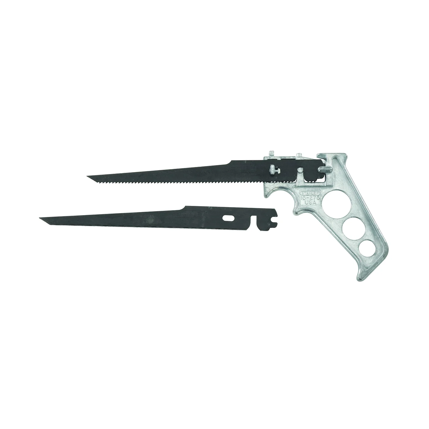 15-275 4-Way Keyhole Saw, 7 in L Blade, 9 and 24 TPI, Steel Blade, Pistol Grip Handle