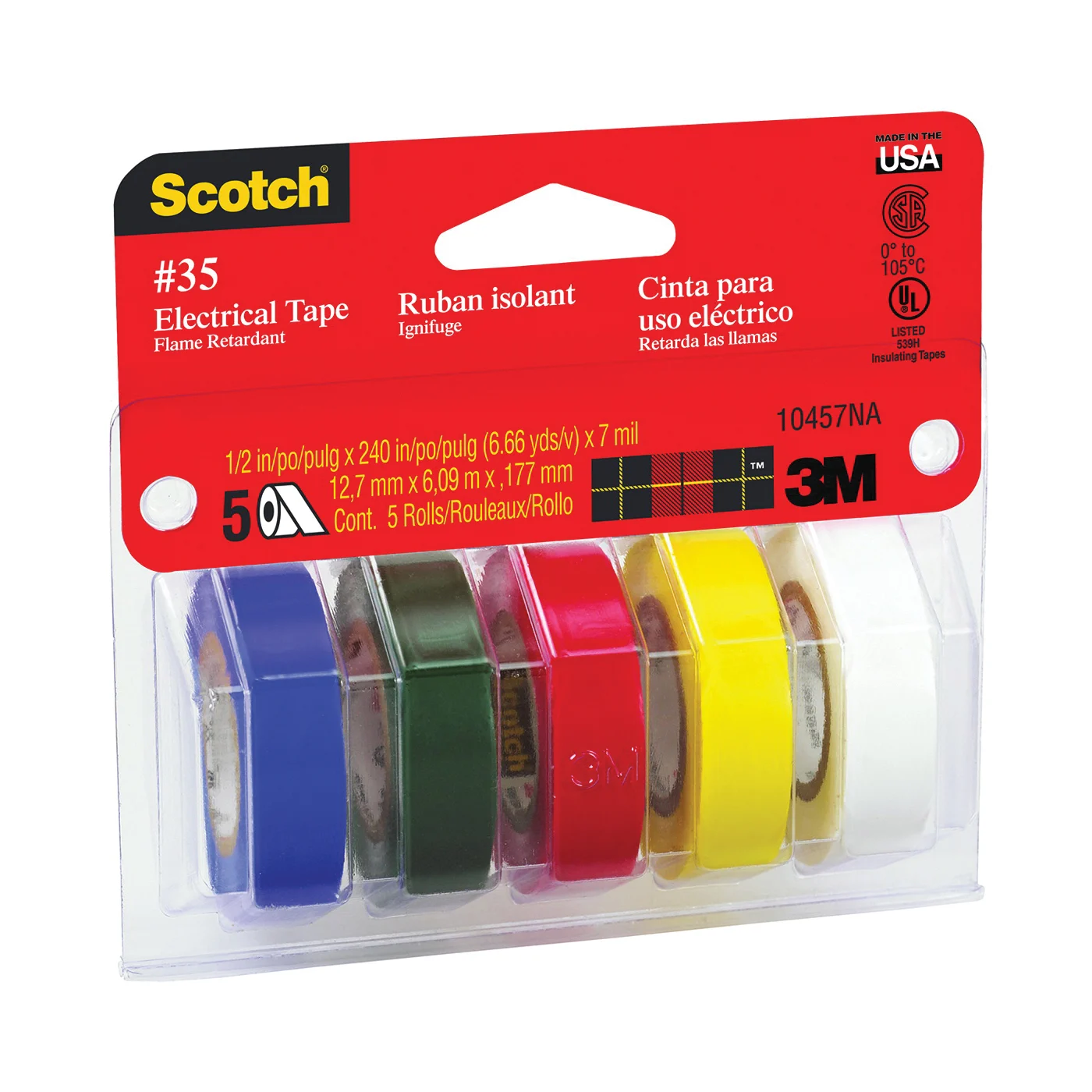 10457 Electrical Tape Kit, PVC Backing - Scotch