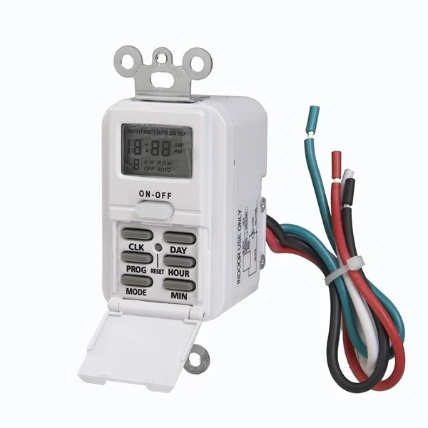 TMDW10 Digital Timer, 15 A, 125 V, 1875 W, 14 On/Off Cycles Per Day Cycle, White - Westek