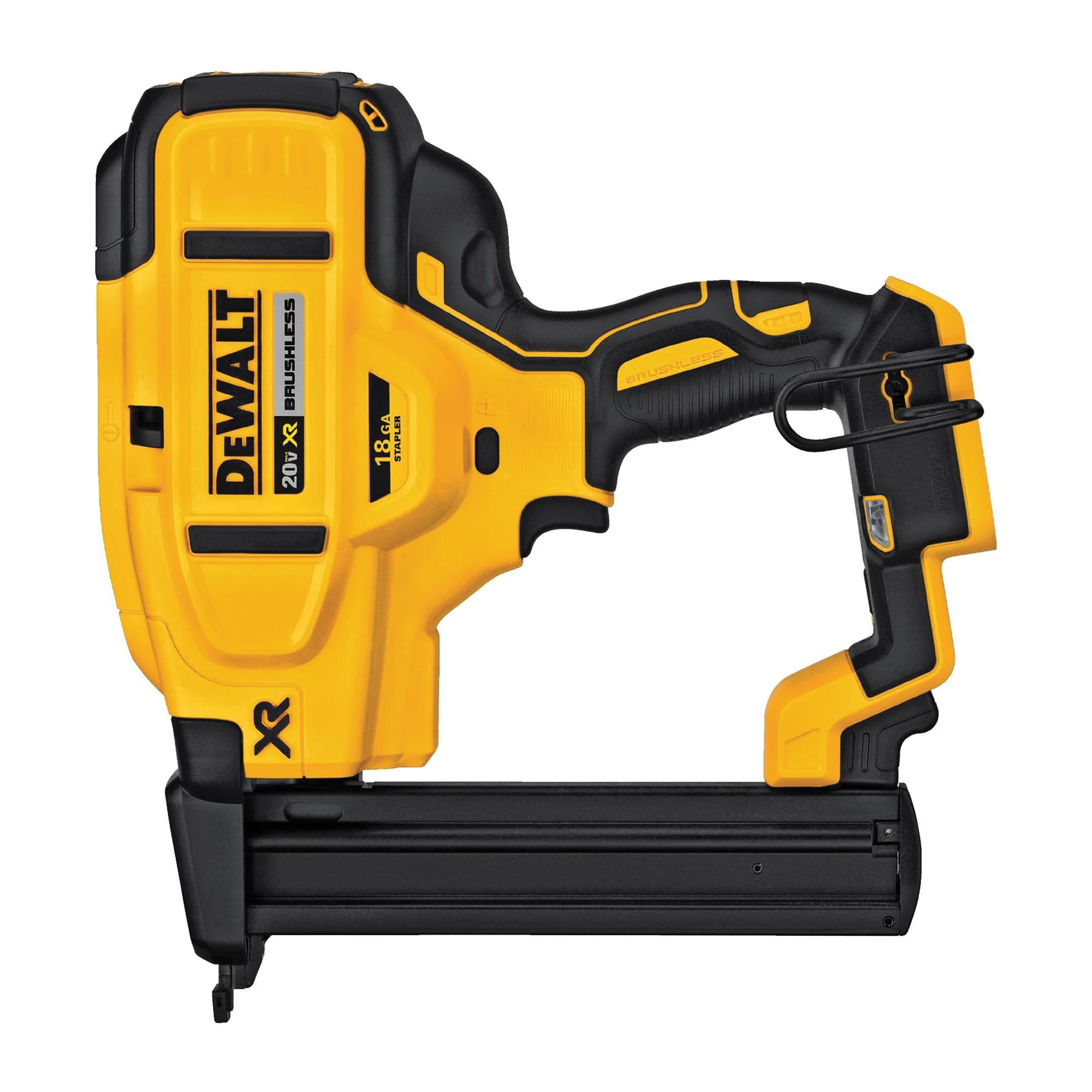 20V MAX XR Series DCN681B Cordless Narrow Crown Stapler, 20 V, 18 ga, 1/4 in W Crown, 1/2 to 1-1/2 in L Leg, TOOL ONLY