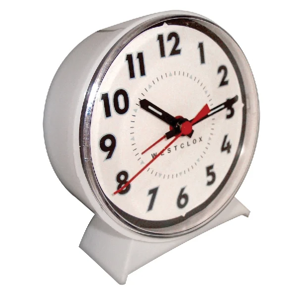 15550 Loud Bell Alarm Clock, Plastic Case, White Case - Westclox