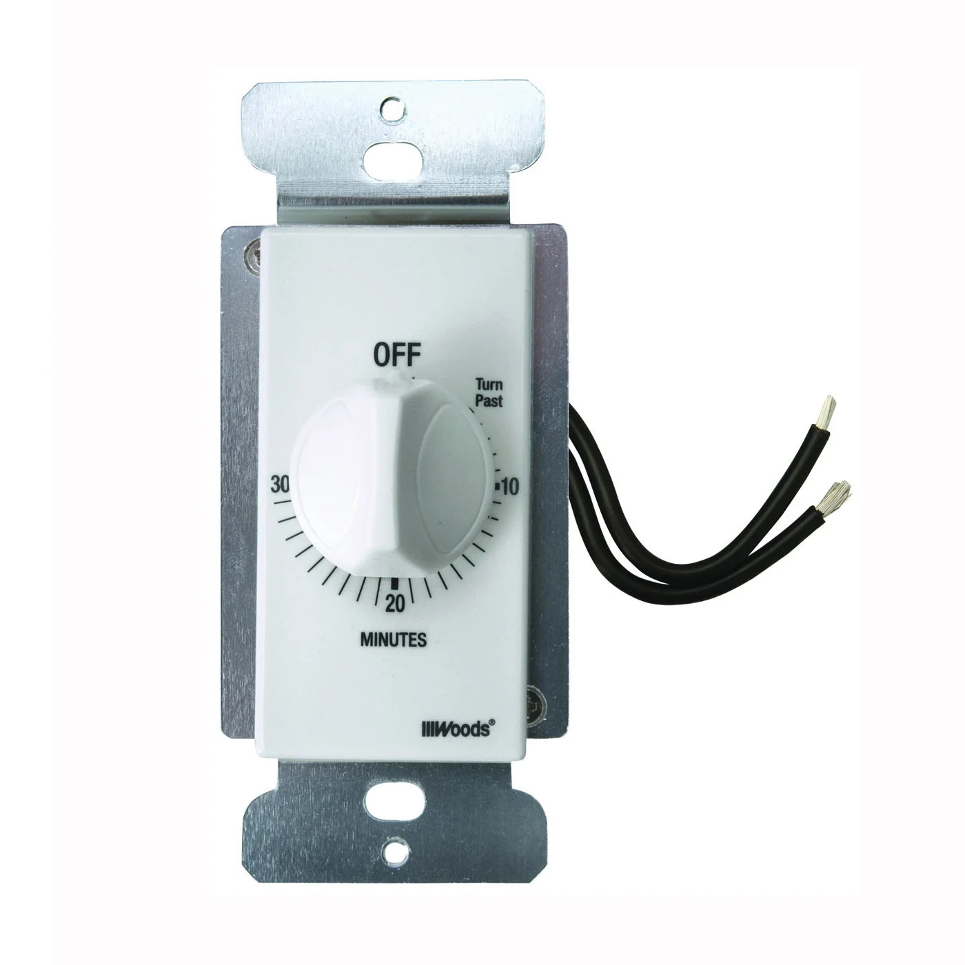 59714 Countdown Timer, 20 A, 125 V, 2500 W, 30 min Time Setting, White - Woods