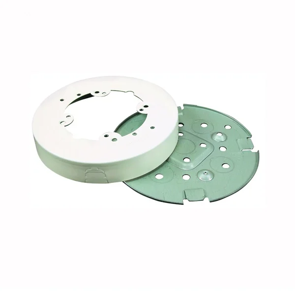 B4F Ceiling Fan Box, 6 in W, 6 in D, 1 in H, Steel, Ivory - Wiremold