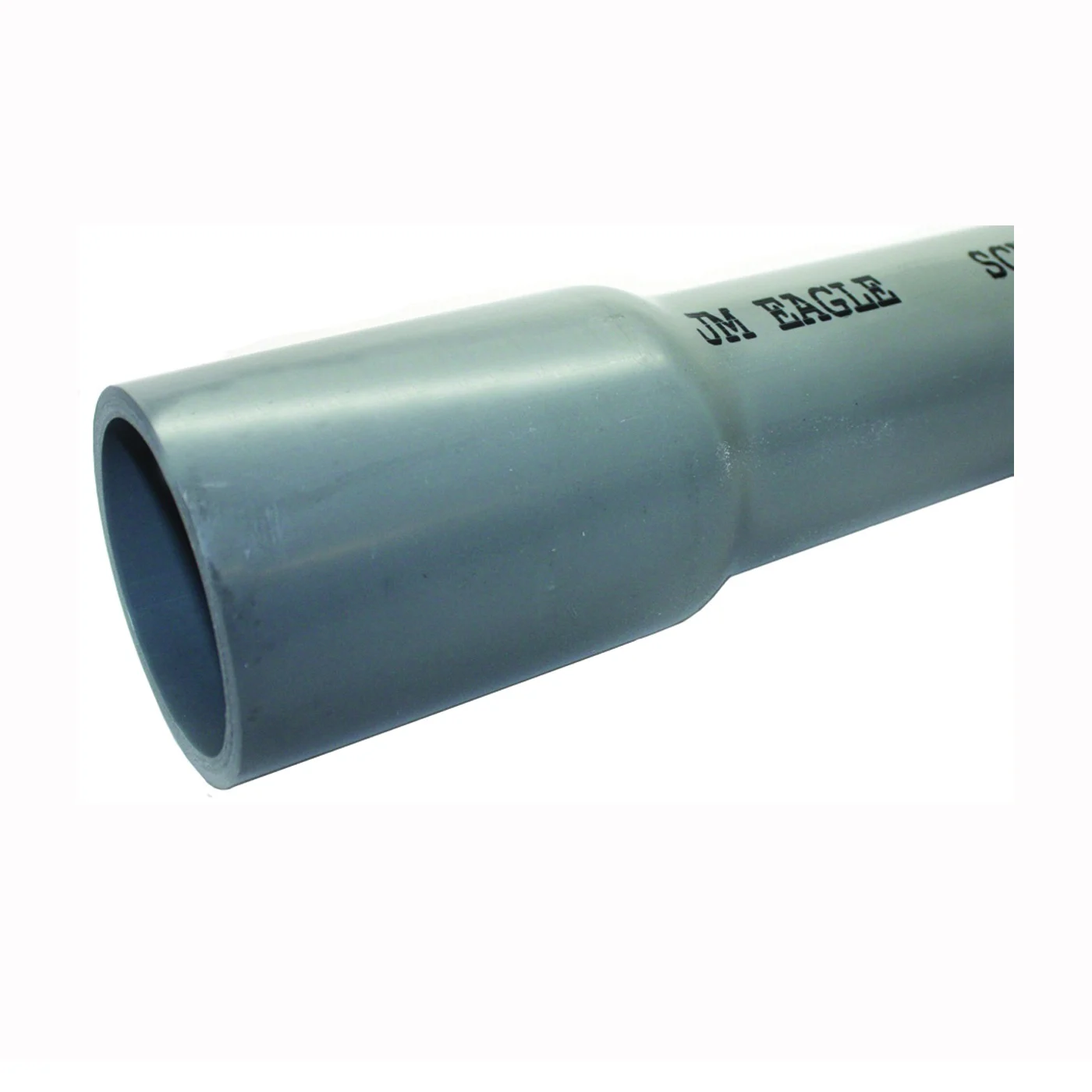 67595 Conduit, 1 in, 10 ft L, SCH 80, PVC, Gray - JM Eagle